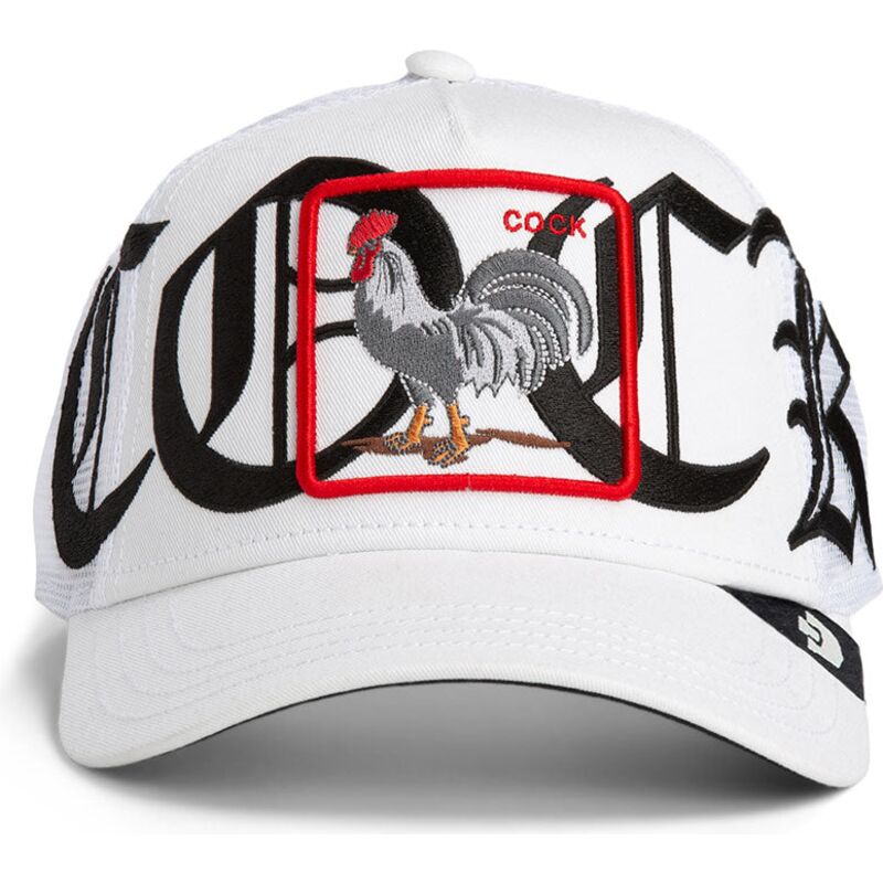 cepur-izliekta-balts-snapback-old-english-cock-the-farm-no-goorin-bros