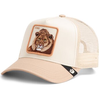 Beige Trucker-Kappe Löwe Blur King The Farm von Goorin Bros.