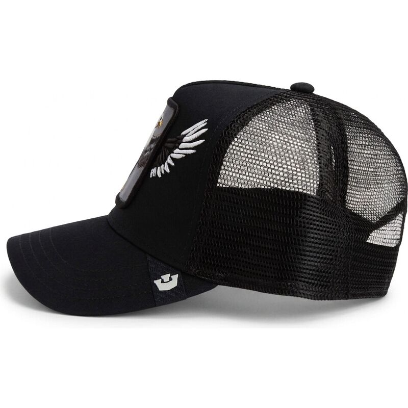 cepur-izliekta-truckeris-melns-snapback-wings-free-the-farm-no-goorin-bros
