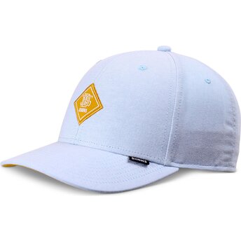 Blaue gebogene verstellbare Kappe mit gelbem TrueFit OxfordContra Logo von Djinns