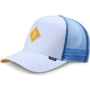 Djinns Yellow Logo HFT OxfordContra Blue Trucker Hat