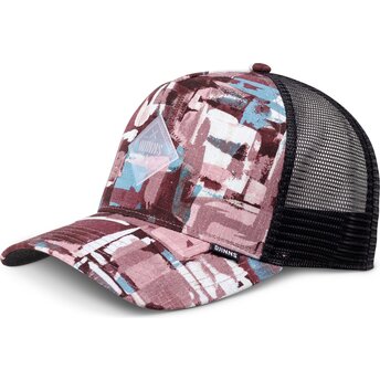 Cepur izliekta truckeris sarkans snapback HFT PatternAbstract no Djinns
