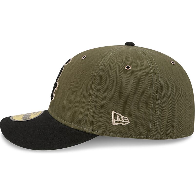 grune-gebogene-verstellbare-59fifty-pre-curved-american-herringbone-kappe-der-chicago-white-sox-mlb-von-new-era