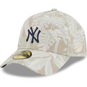 new-era-curved-brim-59forty-a-frame-leafy-palm-new-york-yankees-mlb-beige-fitted-cap