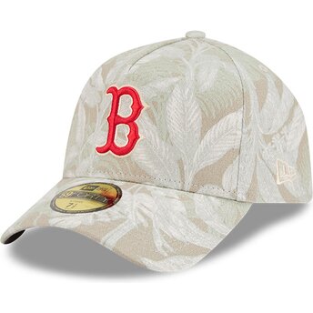 Cap izliekta beige ajustada 59FORTY A Frame Leafy Palm no Boston Red Sox MLB no New Era
