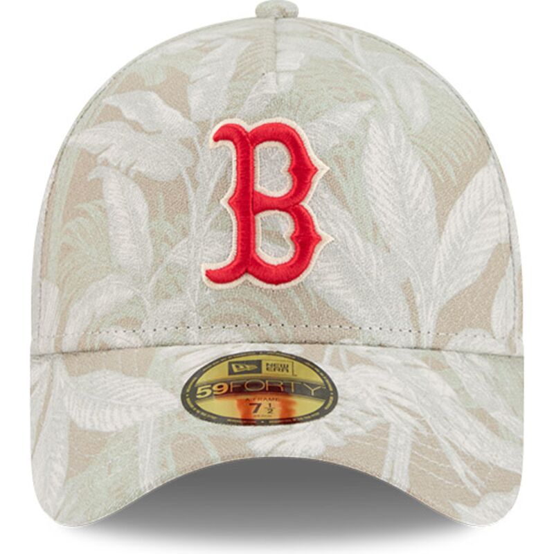 beige-gebogene-verstellbare-59forty-a-frame-leafy-palm-kappe-der-boston-red-sox-mlb-von-new-era
