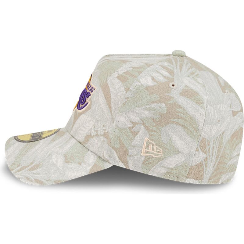 beige-gebogene-verstellbare-59forty-a-frame-leafy-palm-kappe-der-los-angeles-lakers-nba-von-new-era