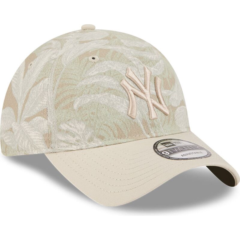 beige-gebogene-verstellbare-9twenty-leafy-palm-kappe-der-new-york-yankees-mlb-von-new-era beige-gebogene-verstellbare-9twenty-leafy-palm-kappe-der-new-york-yankees-mlb-von-new-era