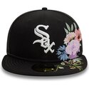 new-era-flat-brim-59fifty-floral-chicago-white-sox-mlb-black-fitted-cap