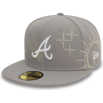 Cepur plakana pelēks pieguļošs 59FIFTY Zodiac no Atlanta Braves MLB no New Era