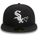 cepur-plakana-melns-pieguloss-59fifty-heart-icon-no-chicago-white-sox-mlb-no-new-era