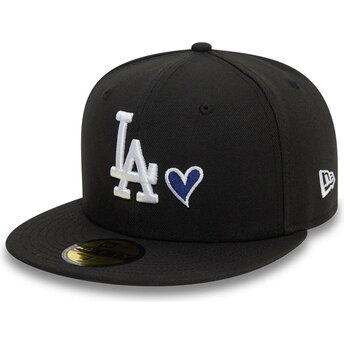 Cap plakana black ajustada 59FIFTY Heart Icon no Los Angeles Dodgers MLB no New Era