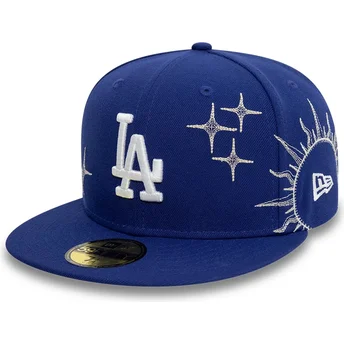 Cap plakana blue ajustada 59FIFTY Zodiac no Los Angeles Dodgers MLB no New Era