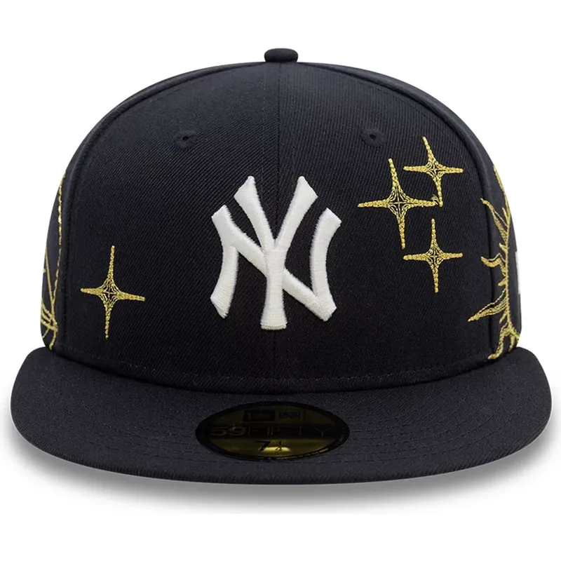 marineblaue-anliegende-59fifty-zodiac-flat-cap-der-new-york-yankees-mlb-von-new-era