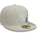 cap-plakana-beige-ajustada-59fifty-floral-no-new-york-yankees-mlb-no-new-era