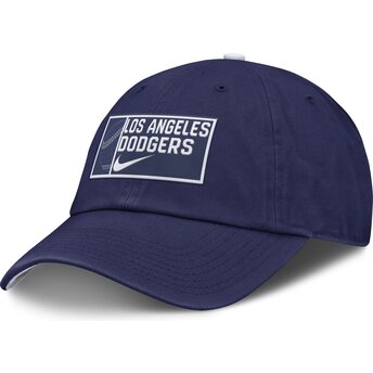 Blaue verstellbare gebogene Kappe Primetime Club Unstructured Organic Cotton der Los Angeles Dodgers MLB von Nike