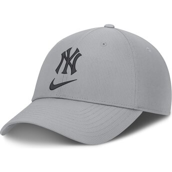 Cepur izliekta pelēks regulējama lente Primetime Club Structured UV Poly Ripstop no New York Yankees MLB no Nike
