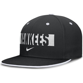 Cap plakana black ajustada Primetime Dri-Fit True Structured Round Bill no New York Yankees MLB no Nike