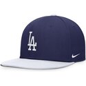 blau-weisse-flache-snapback-kappe-fur-kinder-dri-fit-pro-structured-square-bill-der-los-angeles-dodgers-mlb-von-nike