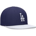 blau-weisse-flache-snapback-kappe-fur-kinder-dri-fit-pro-structured-square-bill-der-los-angeles-dodgers-mlb-von-nike