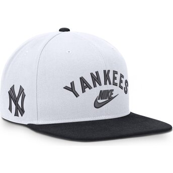 Cap plakana white snapback Cooperstown Dri-Fit Pro Structured Square Bill no New York Yankees MLB no Nike