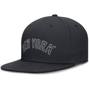 Cap plakana navy blue ajustada Dri-Fit True Structured Round Bill no New York Yankees MLB no Nike