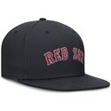marineblaue-flache-fitted-kappe-dri-fit-true-structured-round-bill-von-boston-red-sox-mlb-von-nike