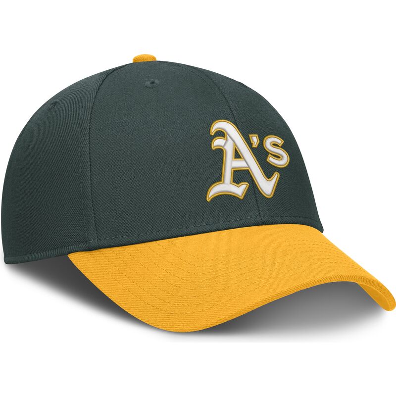 grune-verstellbare-gebogene-kappe-dri-fit-club-structured-der-oakland-athletics-mlb-von-nike