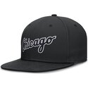 schwarze-flache-fitted-kappe-dri-fit-true-structured-round-bill-der-chicago-white-sox-mlb-von-nike