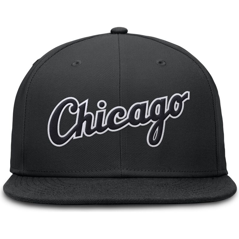 cap-plakana-black-ajustada-dri-fit-true-structured-round-bill-no-chicago-white-sox-mlb-no-nike