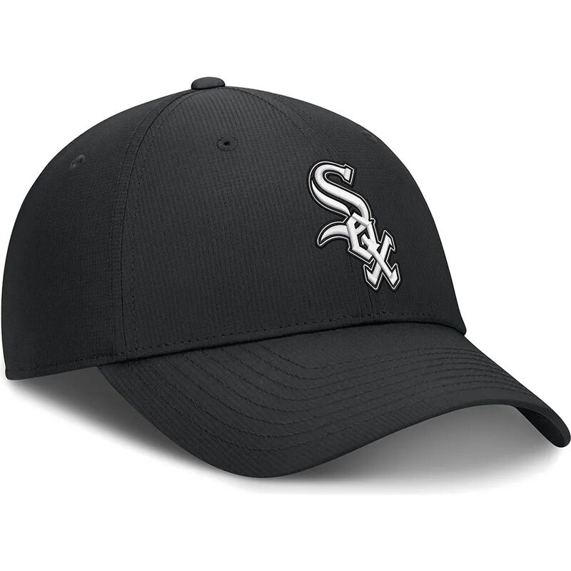 cepur-izliekta-melns-regulejama-lente-club-structured-uv-poly-ripstop-no-chicago-white-sox-mlb-no-nike