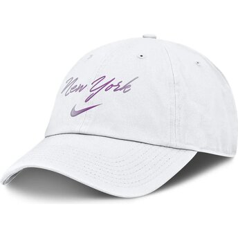 Weiße verstellbare gebogene Kappe Mothers Day Club Unstructured Organic Cotton der New York Yankees MLB von Nike