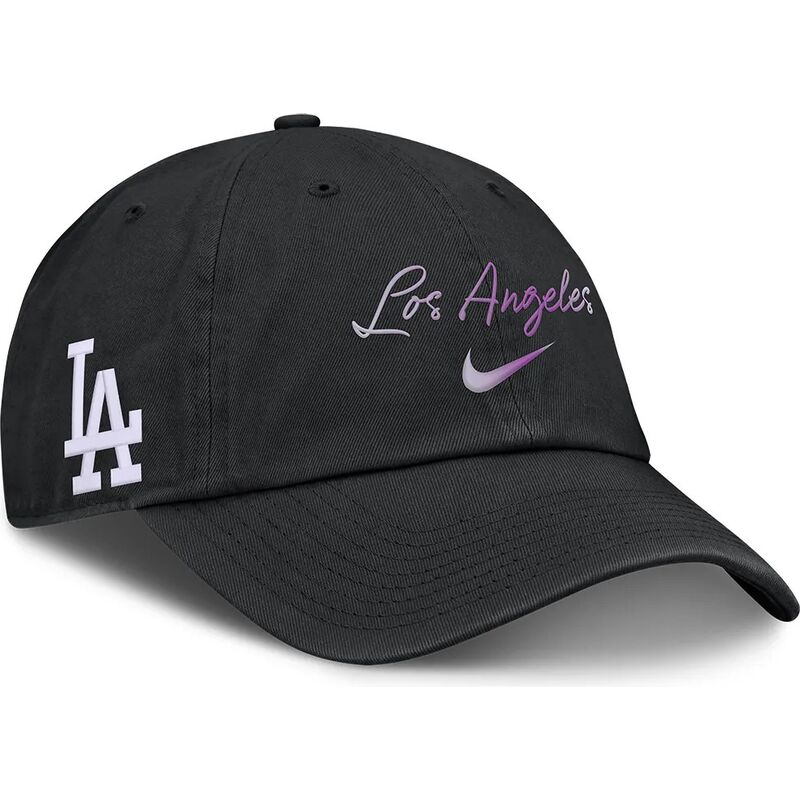 cap-izliekta-black-adjustable-strap-mothers-day-club-unstructured-organic-cotton-no-los-angeles-dodgers-mlb-no-nike