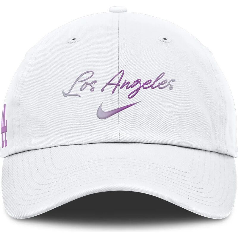weisse-verstellbare-gebogene-kappe-mothers-day-club-unstructured-organic-cotton-der-los-angeles-dodgers-mlb-von-nike weisse-verstellbare-gebogene-kappe-mothers-day-club-unstructured-organic-cotton-der-los-angeles-dodgers-mlb-von-nike