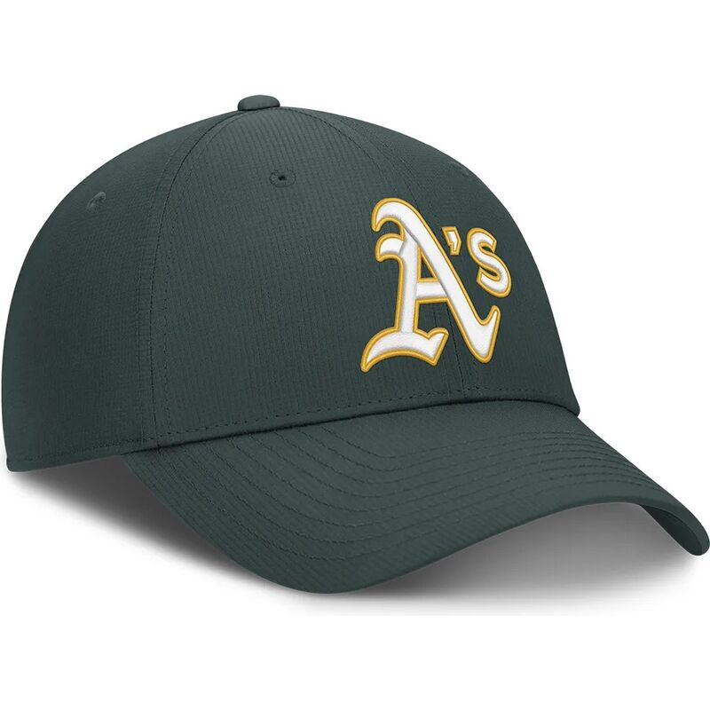 cap-izliekta-green-adjustable-strap-club-structured-uv-poly-ripstop-no-oakland-athletics-mlb-no-nike
