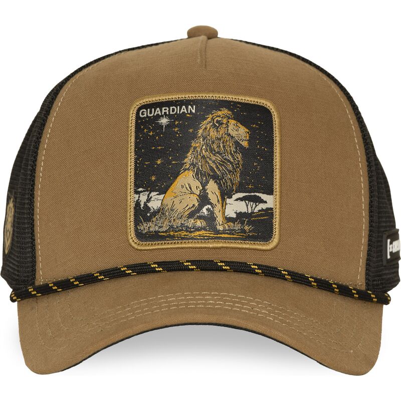capslab-lion-guardian-bea3-liob-beasts-brown-trucker-hat