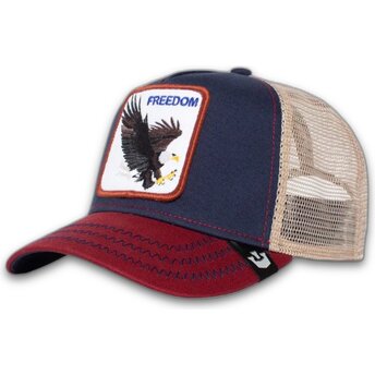 Cepur izliekta truckeris tumši zils snapback The Freedom Eagle The Farm no Goorin Bros.
