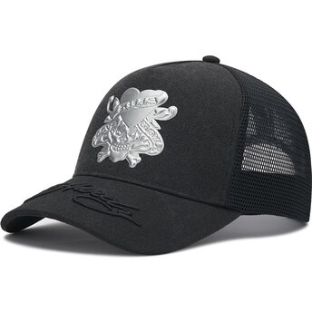 Cepur izliekta truckeris melns snapback Love Kills Slowly Washed no Ed Hardy