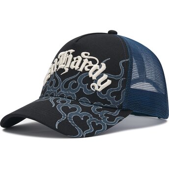 Cepur izliekta truckeris melns snapback Flaming no Ed Hardy