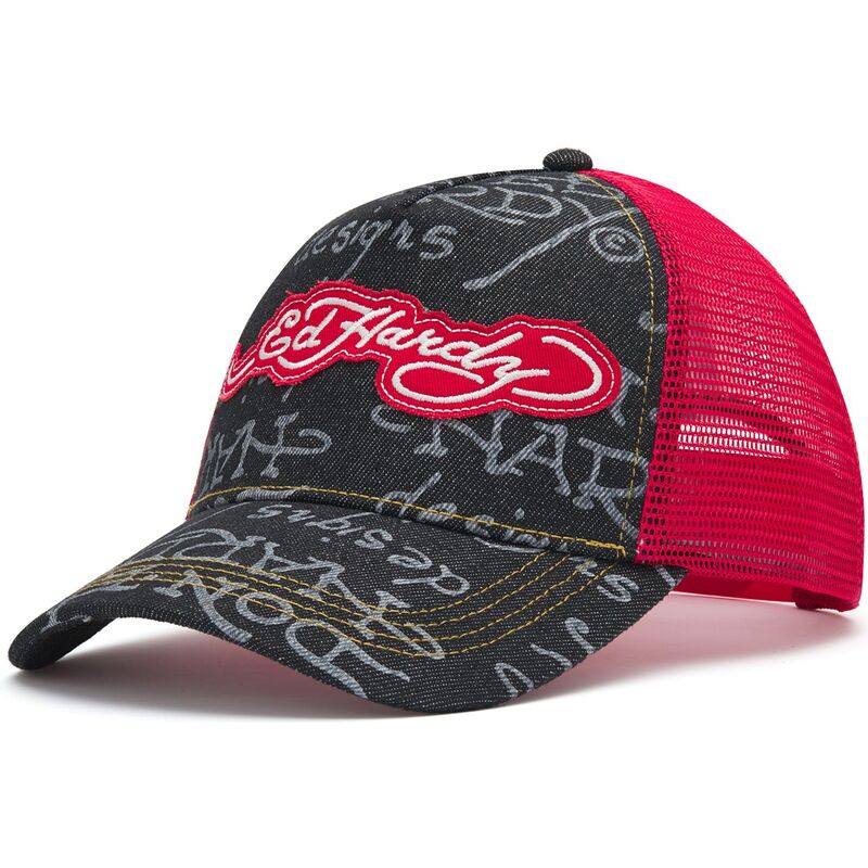cepur-izliekta-truckeris-melns-snapback-don-denim-no-ed-hardy
