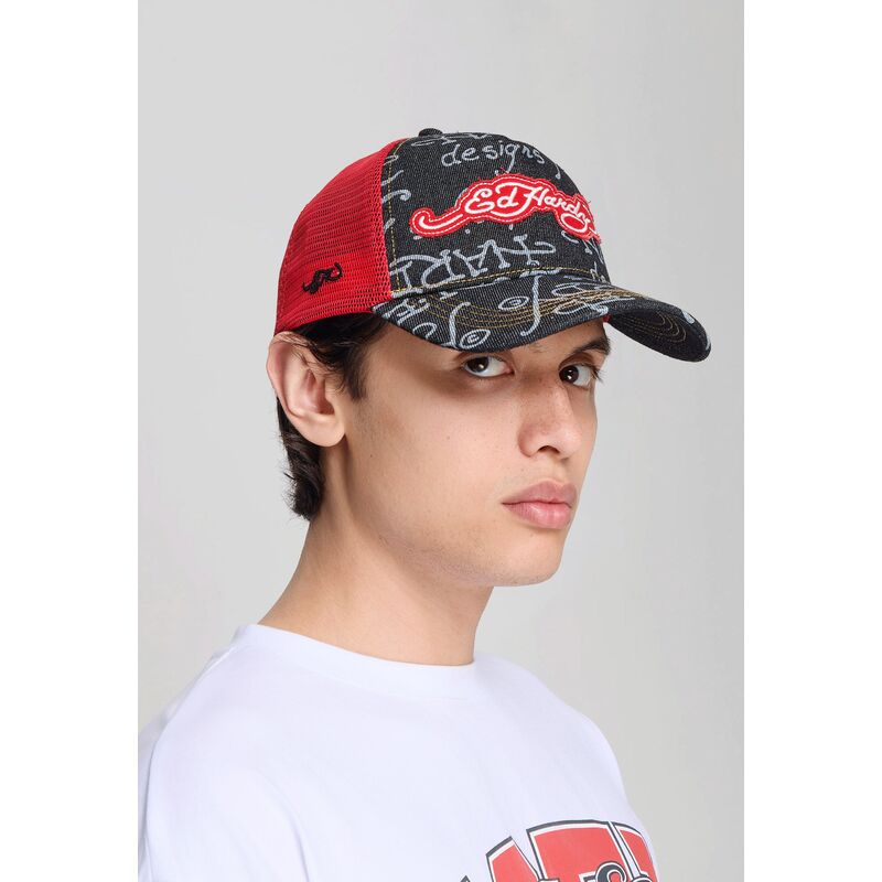 cepur-izliekta-truckeris-melns-snapback-don-denim-no-ed-hardy