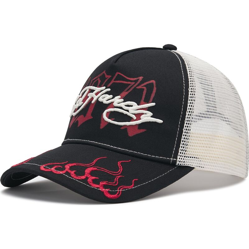 cepur-izliekta-truckeris-melns-snapback-1971-no-ed-hardy