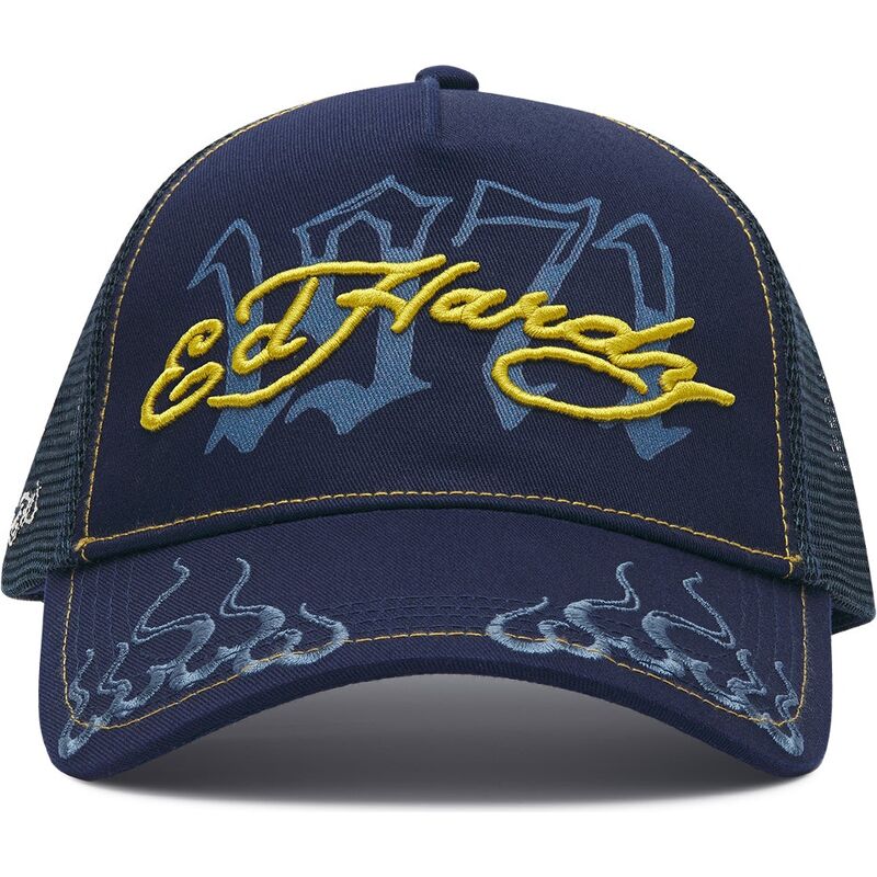 cepur-izliekta-truckeris-tumsi-zils-snapback-1971-no-ed-hardy