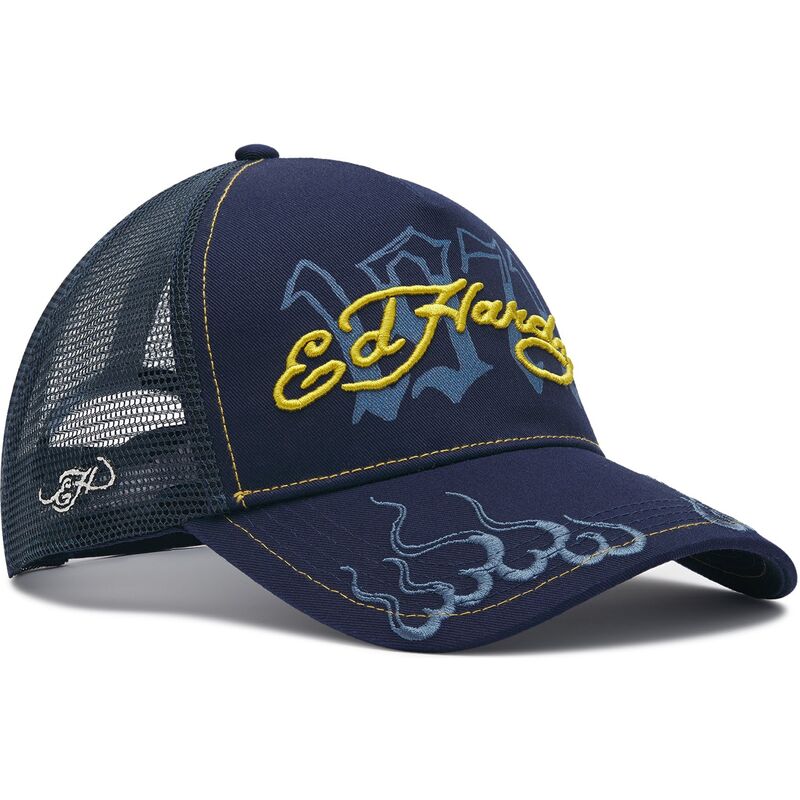 cepur-izliekta-truckeris-tumsi-zils-snapback-1971-no-ed-hardy