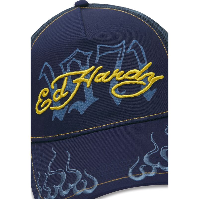 cepur-izliekta-truckeris-tumsi-zils-snapback-1971-no-ed-hardy