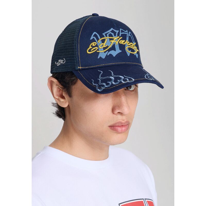 cepur-izliekta-truckeris-tumsi-zils-snapback-1971-no-ed-hardy