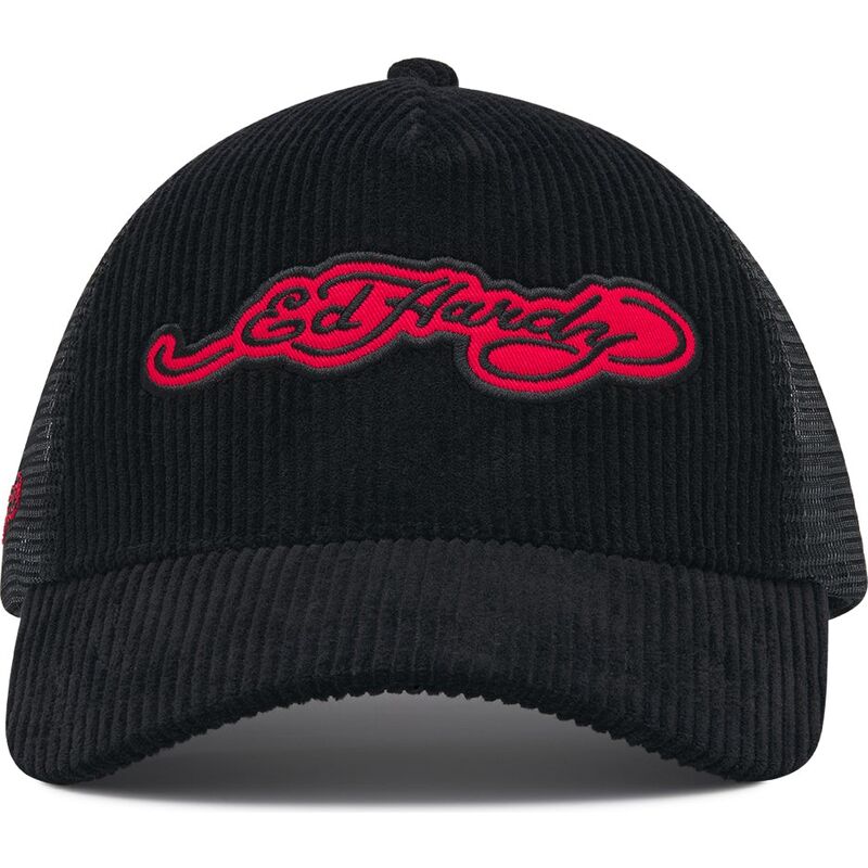 cepur-izliekta-truckeris-melns-snapback-embroidery-applique-cord-no-ed-hardy cepur-izliekta-truckeris-melns-snapback-embroidery-applique-cord-no-ed-hardy