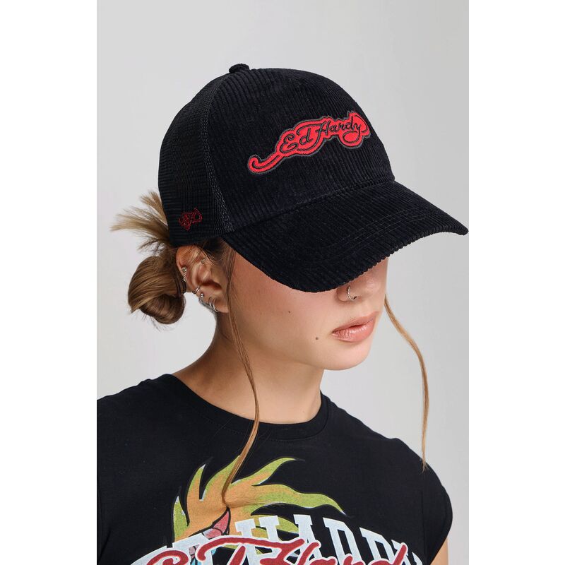 cepur-izliekta-truckeris-melns-snapback-embroidery-applique-cord-no-ed-hardy cepur-izliekta-truckeris-melns-snapback-embroidery-applique-cord-no-ed-hardy