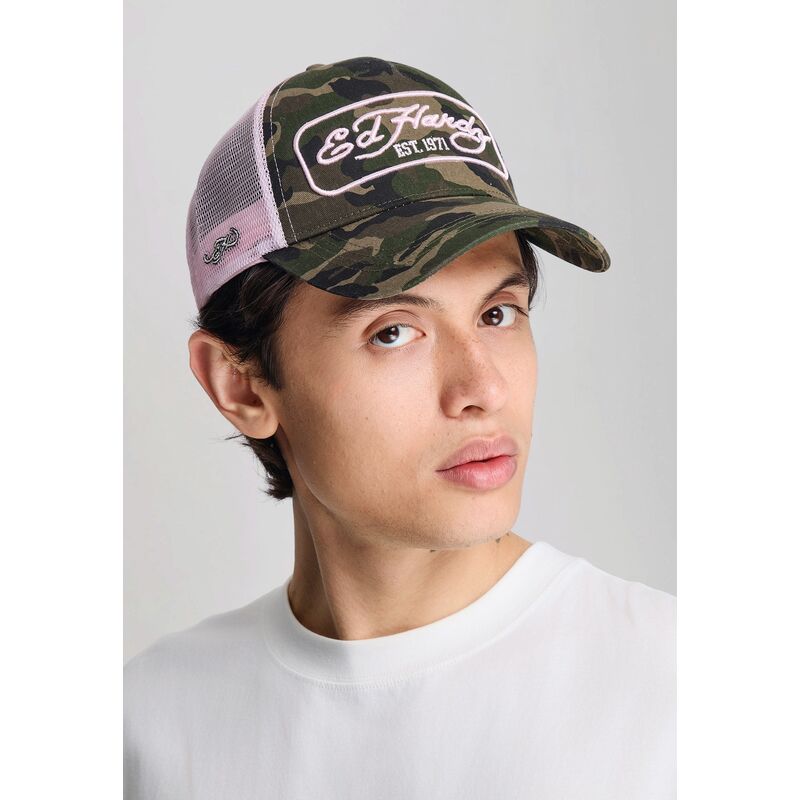 cepur-izliekta-truckeris-maskesanas-snapback-rosa-1971-no-ed-hardy cepur-izliekta-truckeris-maskesanas-snapback-rosa-1971-no-ed-hardy