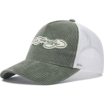 Cepur izliekta truckeris zaļš snapback Embroidery Applique Cord no Ed Hardy